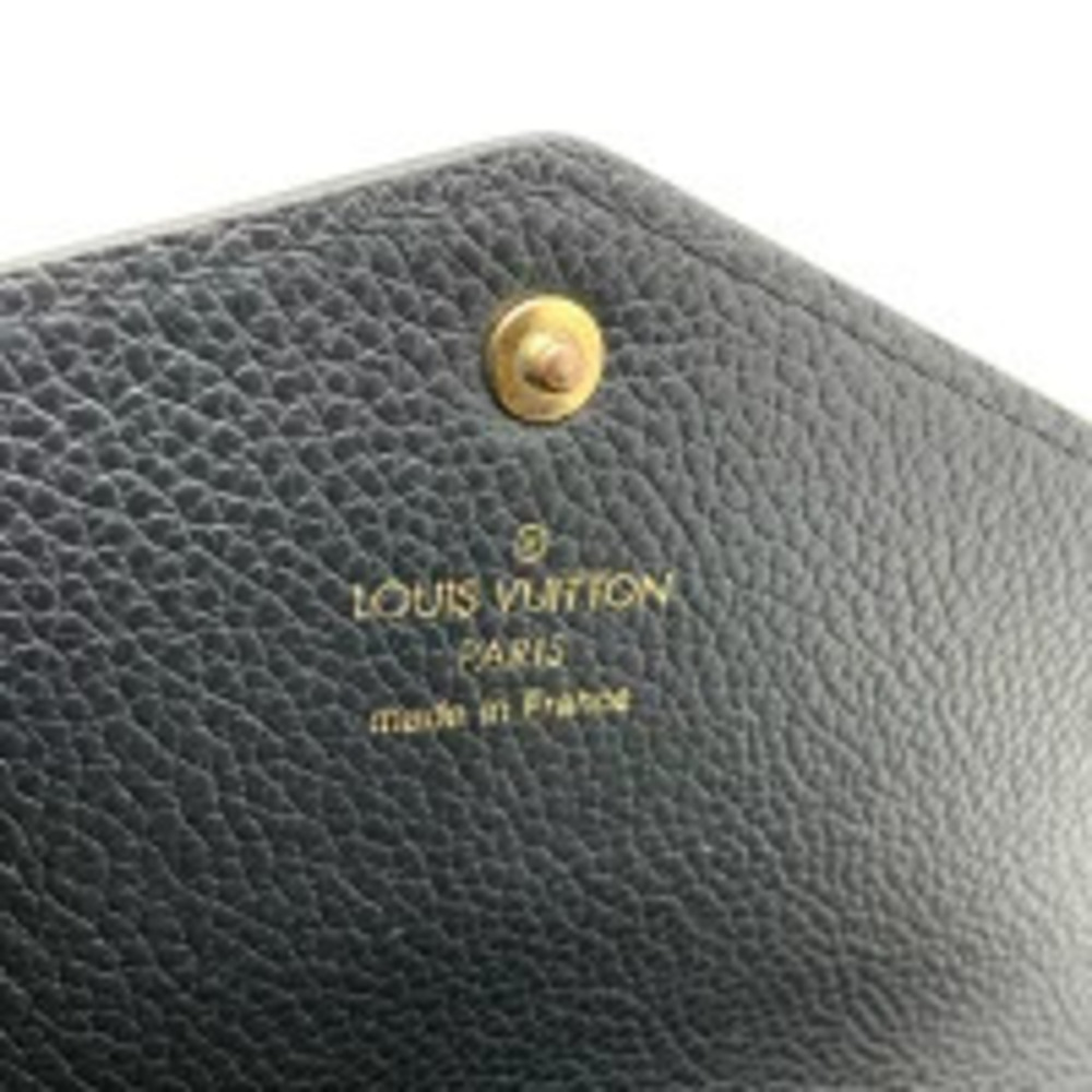LOUIS VUITTON Monogram Empreinte Portefeuille Sarah Long Wallet Black Noir - Picture 8 of 8